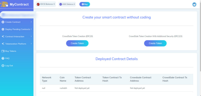 MyContract Home Page